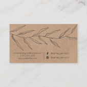 Carte De Visite Typographie rustique de maquillage de cheveux de (Dos)