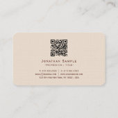 Carte De Visite Typographie Script Terracotta Luxe Linge De Luxe (Dos)