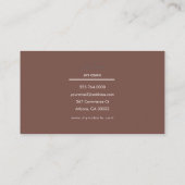 Carte De Visite Typographie simple minimale moderne professionnell (Dos)