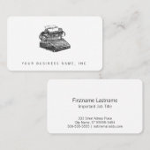 Carte De Visite Typographie Smith Premier No. 2 (Devant / Derrière)