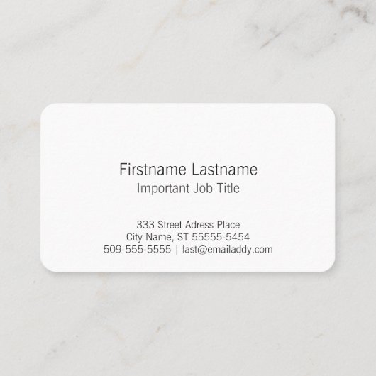 Carte De Visite Typographie Smith Premier No. 2 (Dos)