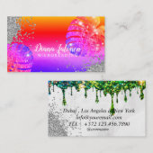 Carte De Visite Typographie Sourcil Sourcils Salon Microblading Ma (Devant / Derrière)