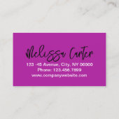 Carte De Visite Typographie tendance Beauté Maquillage Artiste Las (Dos)