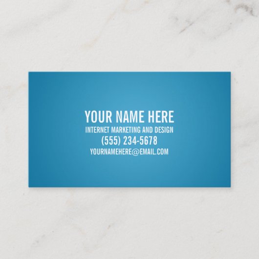 Carte de visite typographique indestructible dans (Devant)