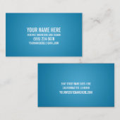 Carte de visite typographique indestructible dans (Devant / Derrière)