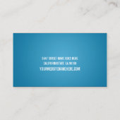 Carte de visite typographique indestructible dans (Dos)