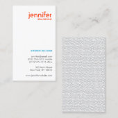 CARTE DE VISITE TYPOGRAPHIQUE PEBBLES (Devant / Derrière)