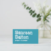Carte de visite typographique Rustic Make Waves (Debout devant)