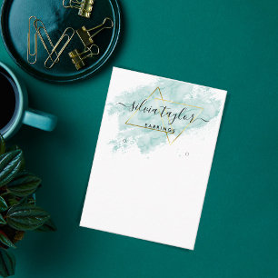 Carte De Visite Typography earrings display holder  jewelry busine