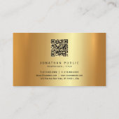 Carte De Visite Typography Monogram Gold Premium Silk Luxurious (Dos)