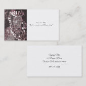 Carte De Visite Tzigane en coiffure rose champagne (Devant / Derrière)