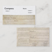 Carte De Visite U.S. Constitution_Pg1 et 4 (Devant / Derrière)