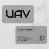 Carte De Visite UAV Drone personnalisé QR Premium (Devant / Derrière)
