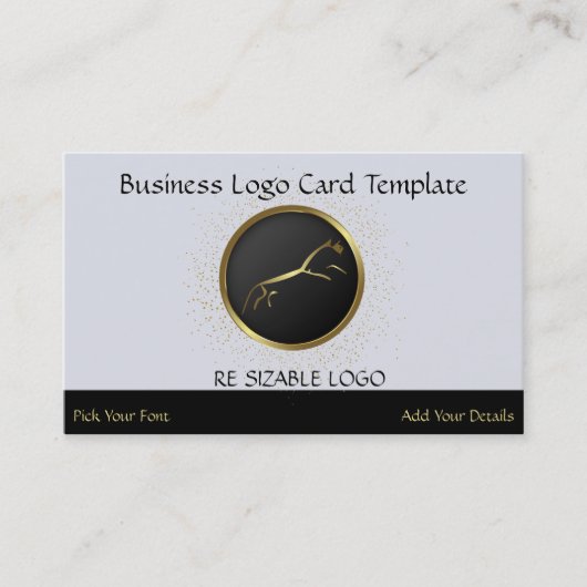 Carte De Visite Uffington - Géoglyphes Gold Horse Logo (Devant)