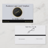 Carte De Visite Uffington - Géoglyphes Gold Horse Logo (Devant / Derrière)