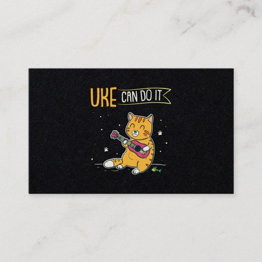Carte De Visite UKE Peut Le Faire Ukulele Ukelele Cat Guitare Musi (Devant)
