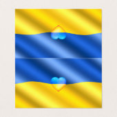 Carte De Visite Ukraine - Soutien - Liberté Paix - drapeau ukraini (Extérieur déplié)