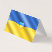 Carte De Visite Ukraine - Soutien - Liberté Paix - drapeau ukraini (Dos)