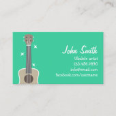Carte De Visite Ukulele Artiste Cute Music (Devant)