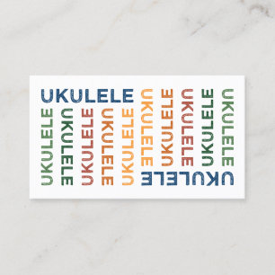Carte De Visite Ukulélé colorée