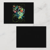 Carte De Visite Ukulele Music Flowers Hawaii (Devant / Derrière)