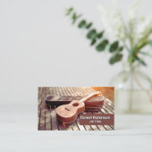 Carte De Visite Ukulele Music Teacher (Debout devant)
