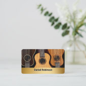Carte De Visite Ukulele Music Teacher (Debout devant)
