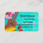 Carte De Visite Ukulele Vintage (Dos)