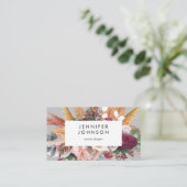 Carte De Visite Ultimate Pampas Grass Floral Tropical chic moderne (Debout devant)