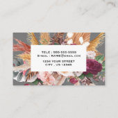 Carte De Visite Ultimate Pampas Grass Floral Tropical chic moderne (Dos)