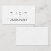 Carte de visite ultra-épais noir et blanc tendance (Devant / Derrière)