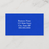 Carte De Visite Ultramarine Bleu Étoiles Céleste Photo (Dos)