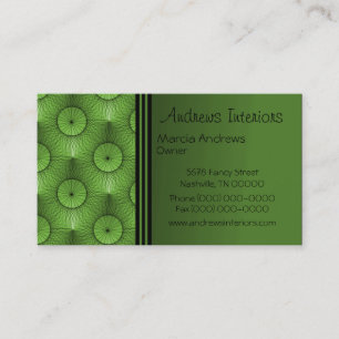 Carte de visite ultramoderne, vert olive