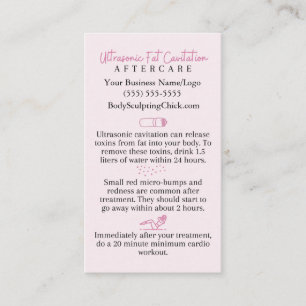 Carte De Visite Ultrasonic Graisse Cavitation Corps de soins post