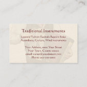 Carte De Visite Un accordéoniste à boutons (Dos)