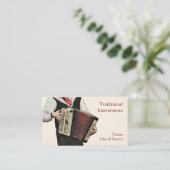 Carte De Visite Un accordéoniste à boutons (Debout devant)