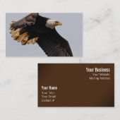 Carte De Visite Un aigle à tête blanche monte vers le ciel (Devant / Derrière)