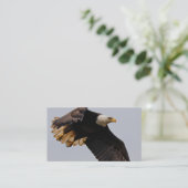 Carte De Visite Un aigle à tête blanche monte vers le ciel (Debout devant)