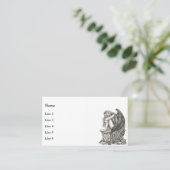 Carte De Visite Un ange endormi sur la pierre (Debout devant)