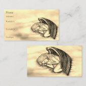 Carte De Visite Un Ange endormi sur le ciel nuage or design (Devant / Derrière)