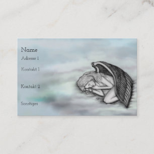Carte De Visite Un Ange endormi sur les nuages des cieux