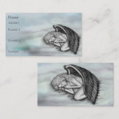 Carte De Visite Un Ange endormi sur les nuages des cieux (Devant / Derrière)