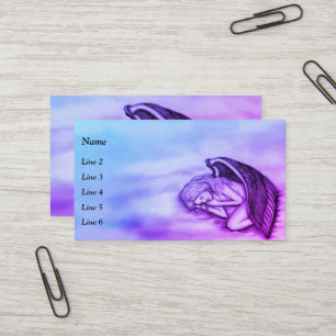 Carte De Visite Un ange endormi sur les nuages du ciel