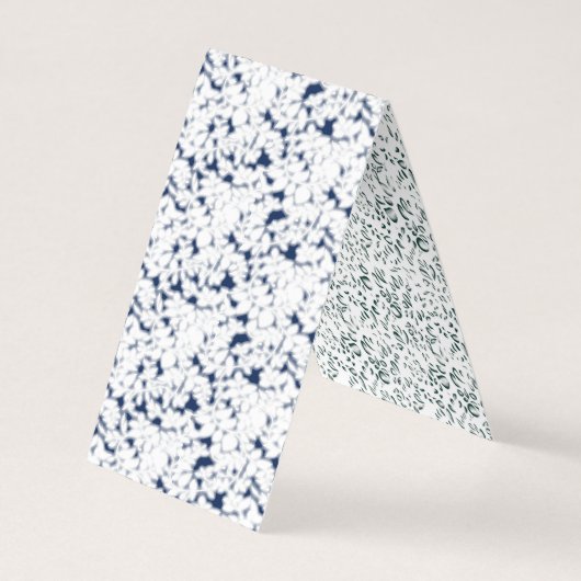 Carte De Visite un arrière - plan blanc et bleu avec un motif (Dos)