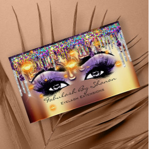 Carte De Visite Un artiste de maquillage futur L'or d'Eyelash entr