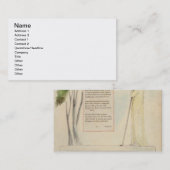 Carte De Visite Un berger lisant l'épitaphe, de l'élégie écrite (Devant / Derrière)