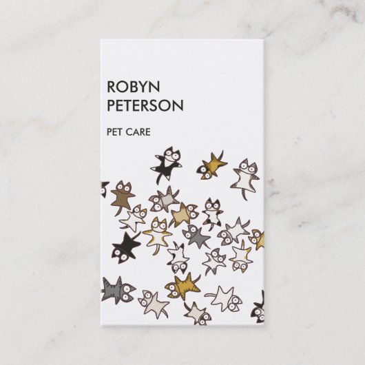 Carte De Visite Un bon nombre de chats (Devant)