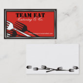 Carte De Visite Un bon nombre de dîner dinant des fourchettes (Devant / Derrière)