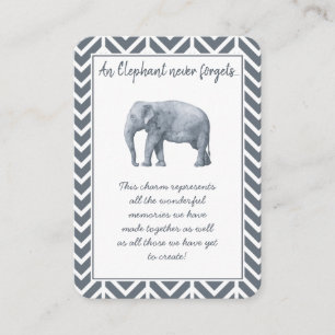 Carte De Visite Un cadeau pour l'amitié des éléphants - Gardien