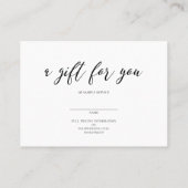 Carte De Visite Un cadeau pour vous (Dos)